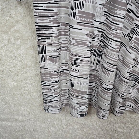 Habitat Gray Pullover Dress Large Artsy Stretch 3/4 Sleeve Casual Above Knee - Picture 3 of 14